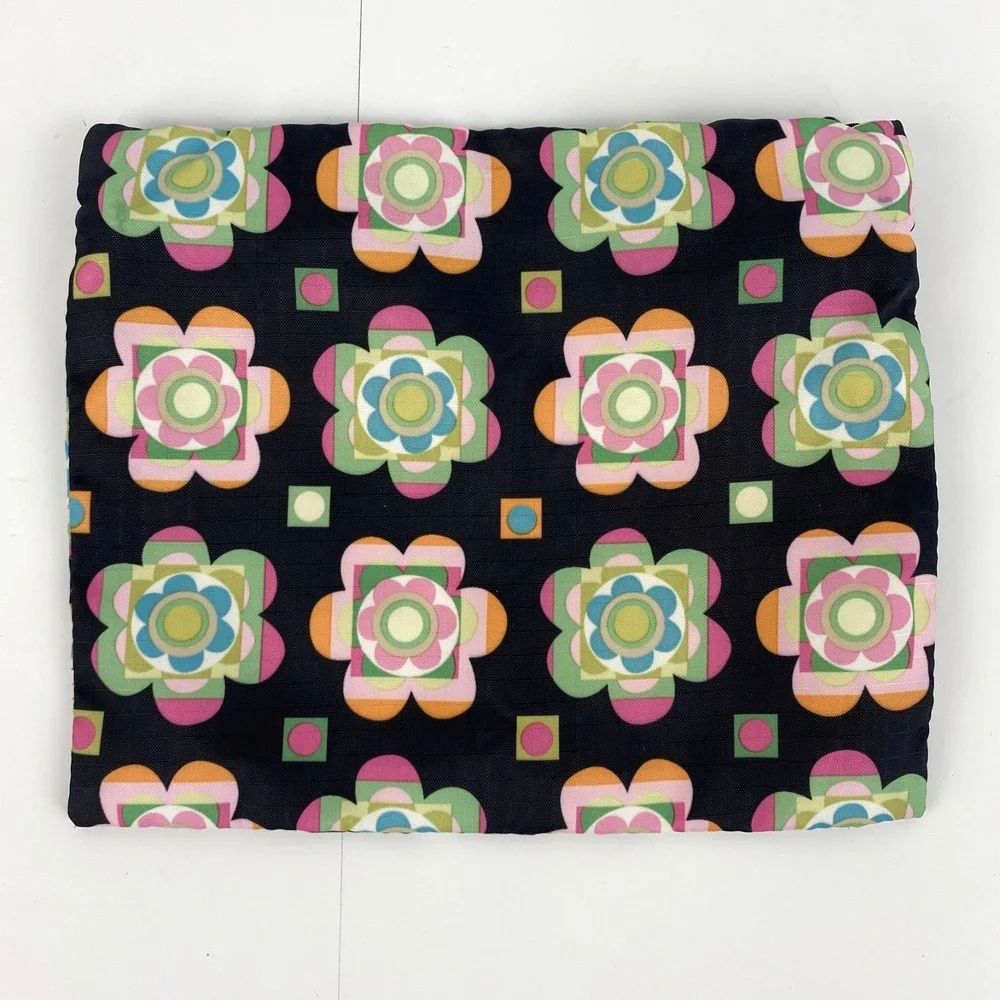 LeSportSac Small Zip Pouch Makeup Bag Zip Front 8.5 x 7 Flowers